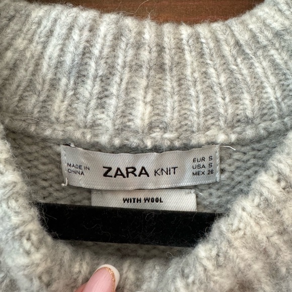 Zara Knit Oversized Wool Blend Crewneck Sweater - Picture 2 of 4